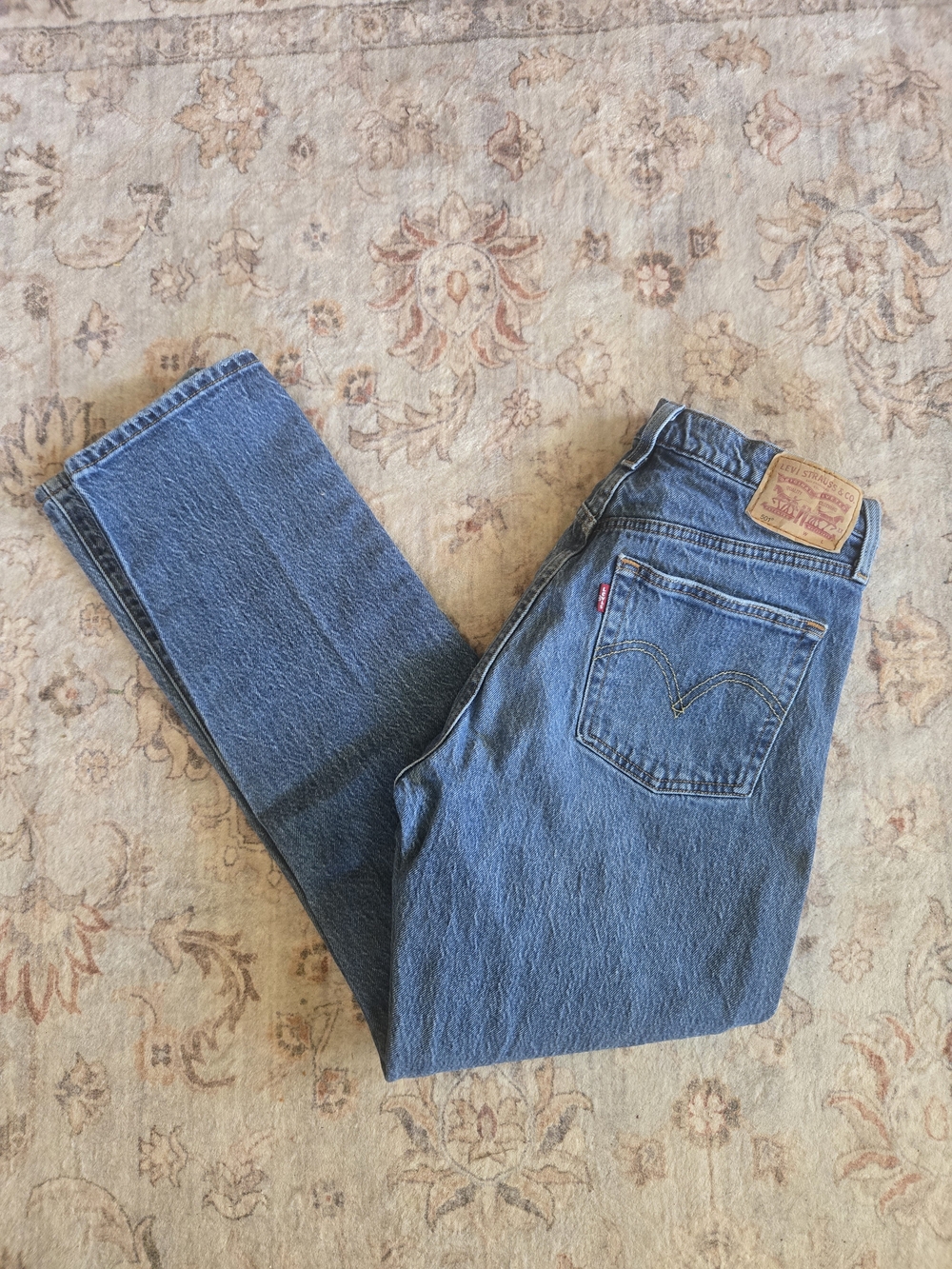 Levi's 501 Women's Medium Blue Straight-Leg Jeans, Classic, Denim, Capsule, Chic
